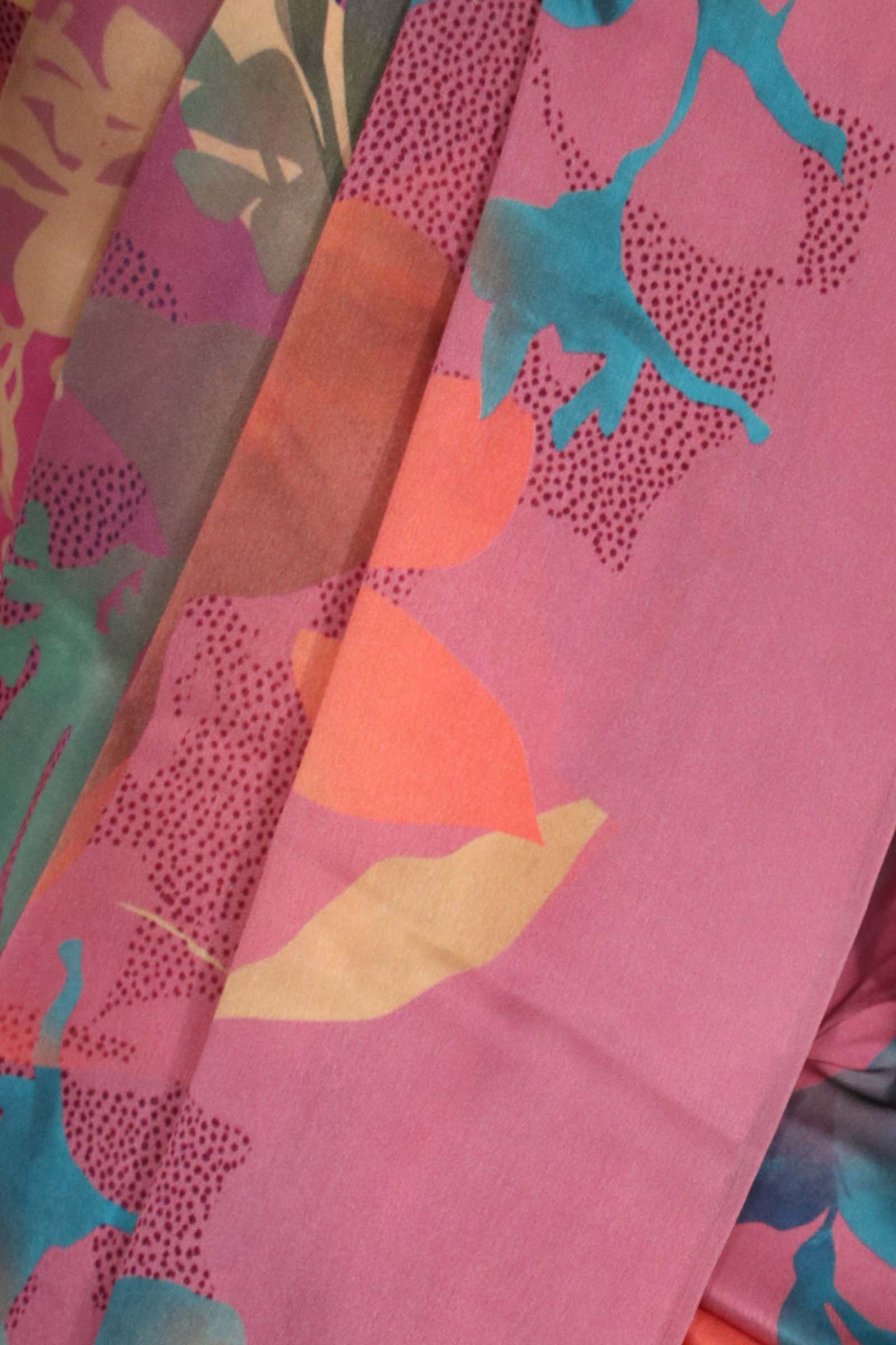 Designer Floral Pure Satin Crepe Silk Saree AL211508
